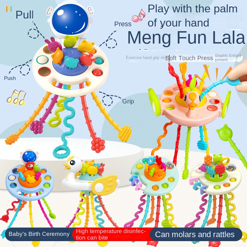 Baby Enlightenment Finger Chouchoule สามารถกด Biteable Early Education สัตว์ Lala ของเล่น