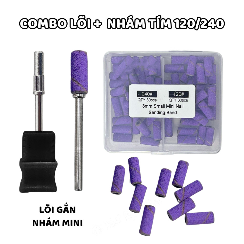 60 ชิ้นแถบขัดเล็บขนาดเล็ก,3.1 มม.มินิขัดเล็บ Mandrel Bits 120 Grit &240 Grit Extreme Fine เล็บเจาะ Bits ตะไบเล็บสําหรับเล็บอะคริลิคเจลเล็บ Pedicure