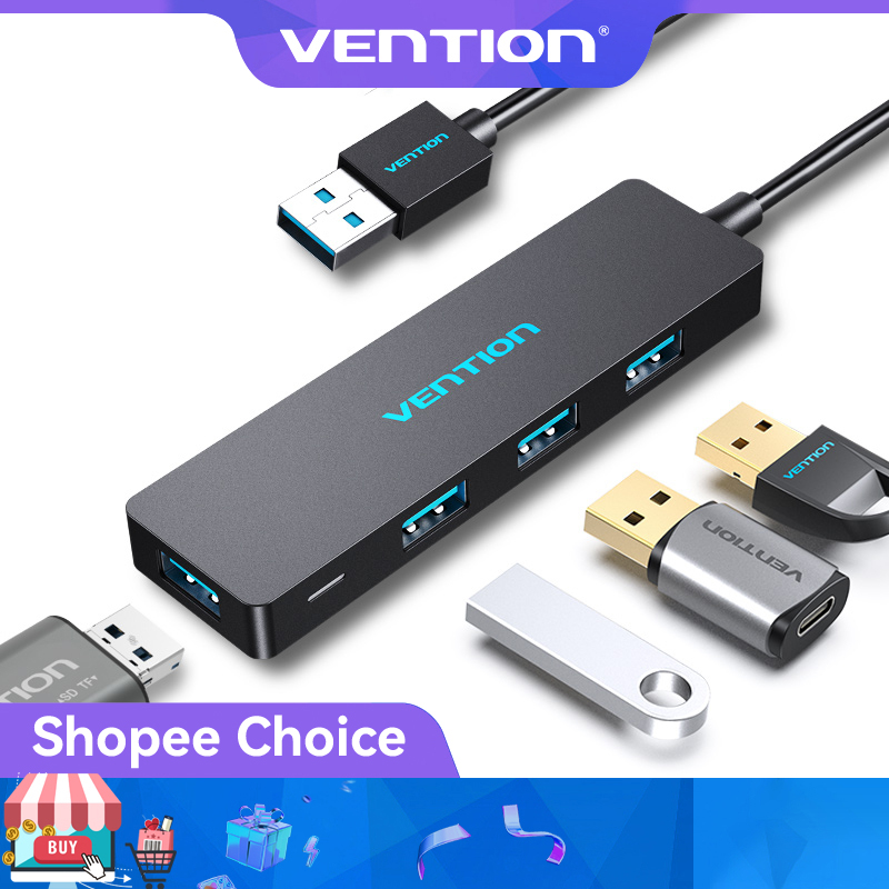 Vention ฮับ USB 3.0 4 พอร์ต ความเร็วสูง สําหรับเครื่องพิมพ์ OTG แล็ปท็อป พีซี