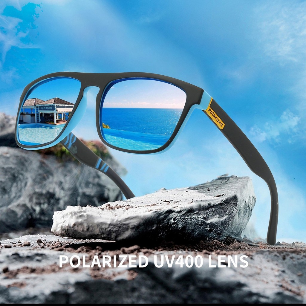 กีฬาตกปลาแว่นตากันแดด ไม่จํากัดเพศ สี่เหลี่ยมผืนผ้าเฉดสีสําหรับขับรถและแว่นตากลางแจ้ง - รูปที่ 6