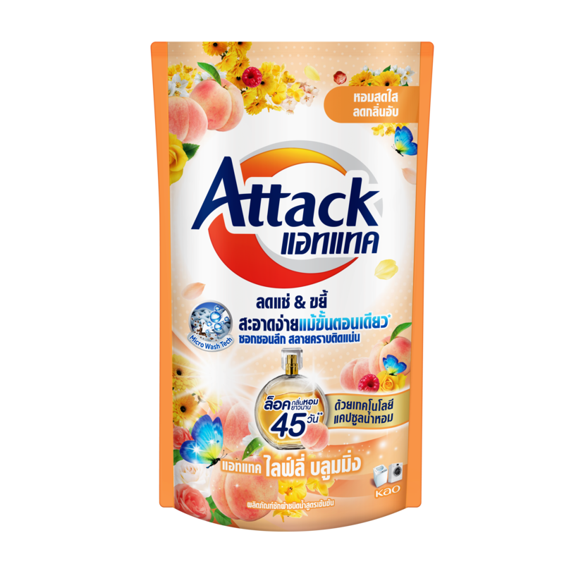 Attack Lively Blooming Concentrated Liquid (Peach) 600ml แอทแทค ไลฟ์ลี่ บลูมมิ่ง สูตรเข้มข้น ชนิดน้ำ (สีพีช) 600มล.