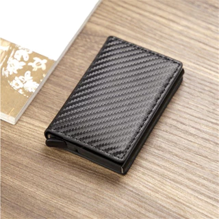 กระเป๋าสตางค์ RFID คาร์บอนไฟเบอร์ระดับพรีเมียม - ที่ใส่บัตรอะลูมิเนียมอัลลอยด์ป้องกันการโจรกรรมสําหรับผู้ชาย