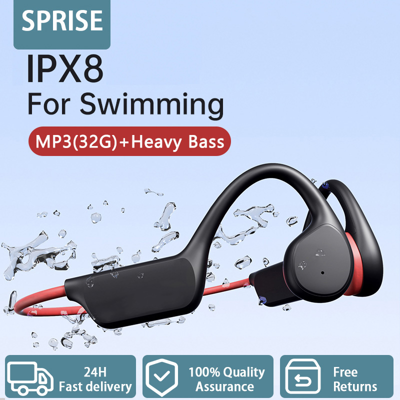 Sprise X7 หูฟังบลูทูธ 5.3 ระบบสเตอริโอ พร้อมฟังก์ชั่น MP3 IPX8 กันน้ํา สําหรับว่ายน้ํา