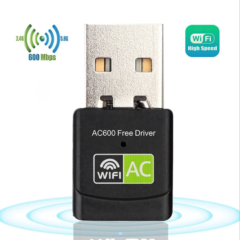 อะแดปเตอร์ USB WiFi 600Mbps 2.4G 5GHz เสาอากาศ Ethernet ไดร์เวอร์ฟรี AC สําหรับหน้าต่างแล็ปท็อปเดสก์ท็อป - รูปที่ 4