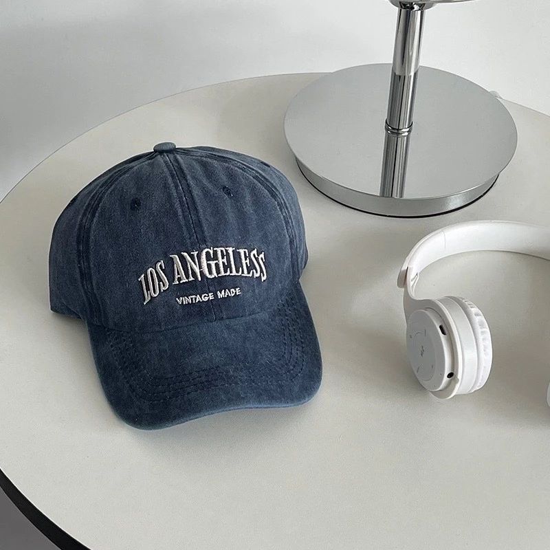 หมวกแก๊ป Los Angeles วินเทจ ปีกโค้ง ปรับขนาดได้ หมวกเบสบอลแฟชั่น ผู้ชาย ผู้หญิง มี 4 สี รูปที่ 4