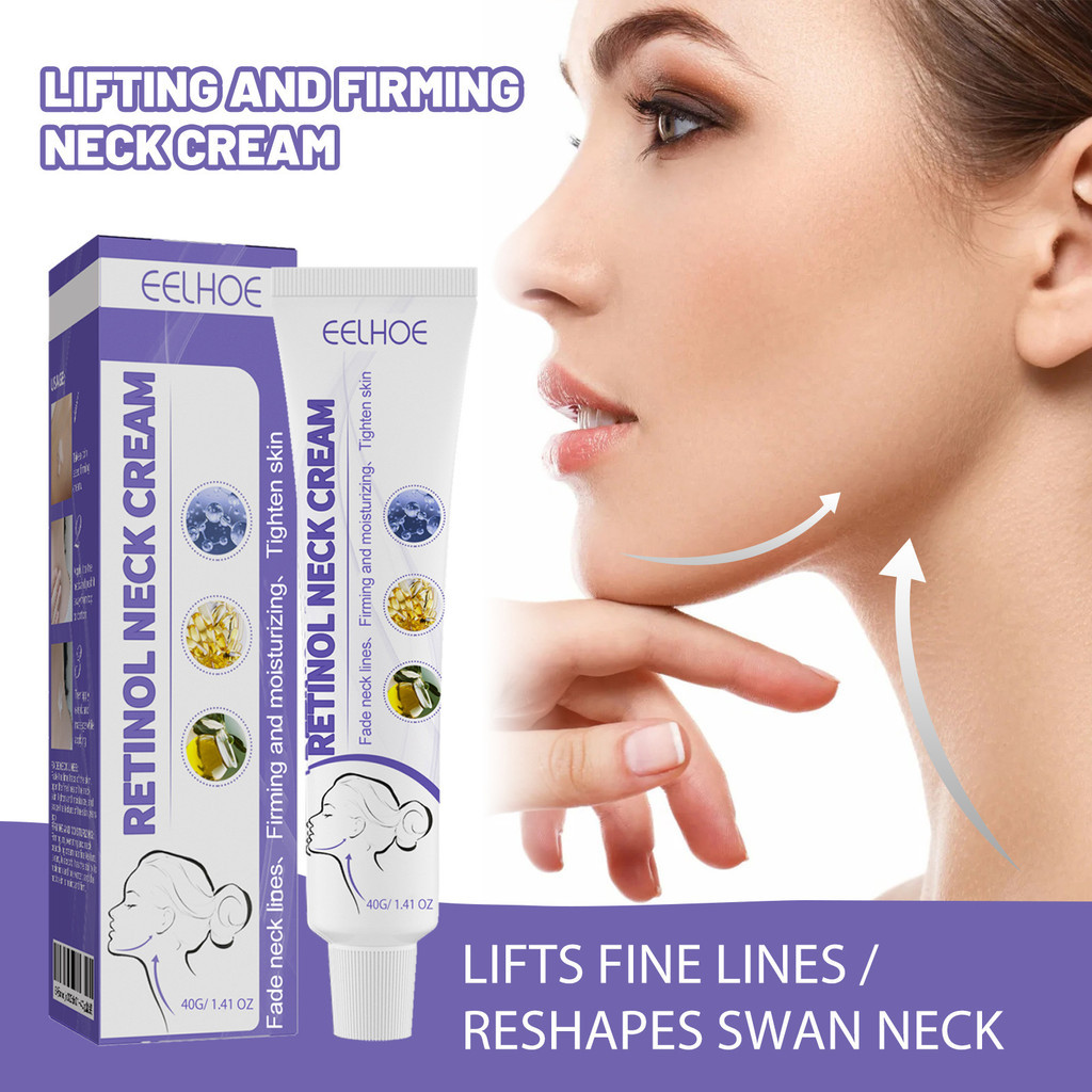 Eelhoe Retinol คอครีม 40g 2 ชิ้น Minimizes คอเส้น Lifting Firming Reshape Swan คอครีมนวด
