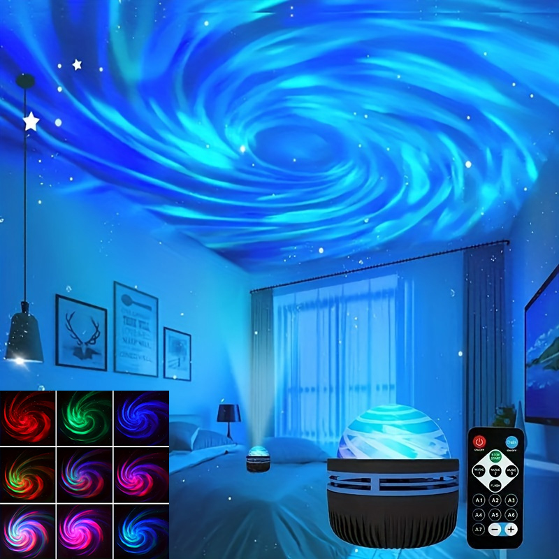 1 ชิ้น LED Star โปรเจคเตอร์ Ocean Wave และ Nebula Night Light ห้องหมุนไฟตกแต่งห้องนอนของขวัญเด็ก ﻿