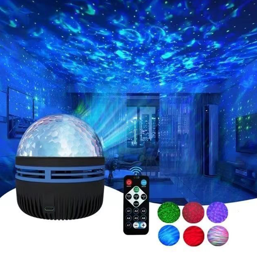 โคมไฟโปรเจคเตอร์ ฉายรูปท้องฟ้ากลางคืน เปลี่ยนสีได้ 7 สี พร้อมรีโมตคอนโทรล USB สําหรับตกแต่งห้องนั่งเล่น ห้องนอน งานแต่งงาน คริสต์มาส ฮาโลวีน 1 ชิ้นท่องเที่ยว และอื่นๆ