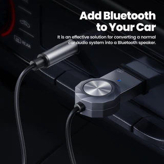 Toocki เครื่องแปลงเสียงในรถยนต์ไร้สาย Bluetooth 5.4 USB เป็นแจ็ค 3.5 มม. สำหรับชุดอุปกรณ์ติดรถยนต์ BT Transmitter