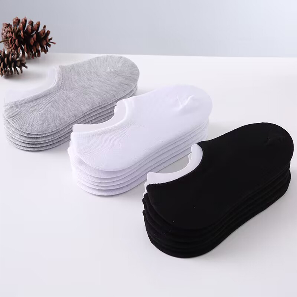 12 คู่ถุงเท้าเรือผู้ชายฤดูใบไม้ผลิฤดูใบไม้ร่วงฤดูร้อนระงับกลิ่นกายต่ําด้านบนปากตื้นซิลิโคนกันลื่นถุงเท้าที่มองไม่เห็น