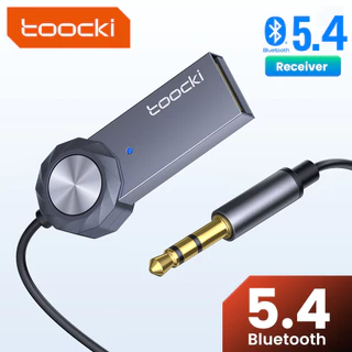 Toocki เครื่องแปลงเสียงในรถยนต์ไร้สาย Bluetooth 5.4 USB เป็นแจ็ค 3.5 มม. สำหรับชุดอุปกรณ์ติดรถยนต์ BT Transmitter
