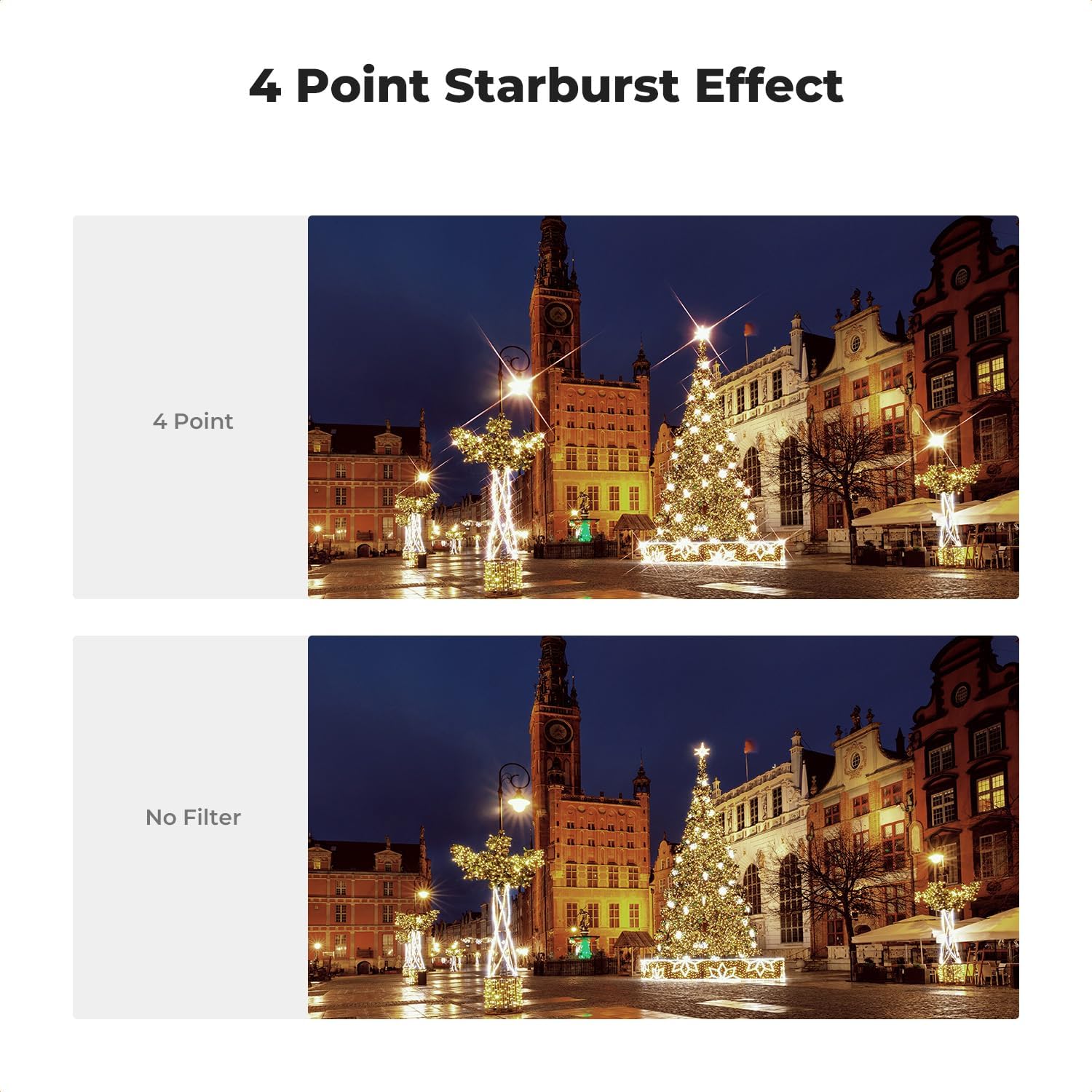 Optical Glass Star Effect เลนส์กรอง 4X 6X 8X Starburst สําหรับ Canon สําหรับ Sony สําหรับ Nikon DSLR เลนส์กล้องกรองของขวัญวันเกิดคริสต์มาส ราคา ถูกที่สุด ดีลบีเคเค แกลเลอรีภาพที่ 2