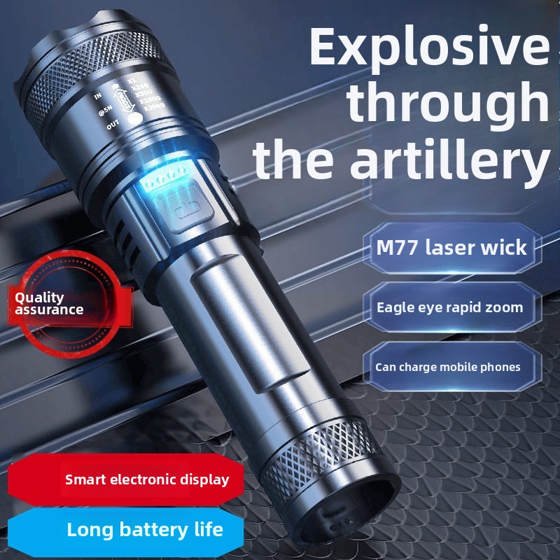 ไฟฉายใหม่ล่าสุดที่มีซูมปรับได้, ไฟฉายชาร์จผ่าน USB, ไฟแคมป์เปล่า超明, ไฟฉายลักษณะทางยุทธวิธี Cree XHP50 ซูม LED 超明