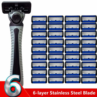 Razor Classic 6-Layer Safety Razor for Men's Shaving & Women's Hair Removal - Manual Shaver Blades