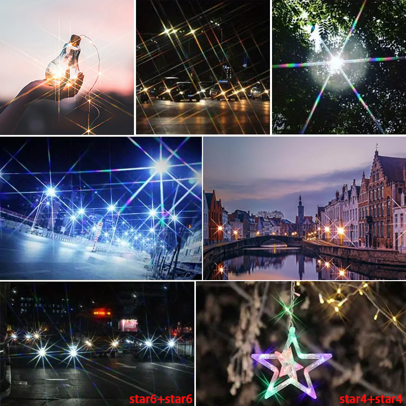 Optical Glass Star Effect เลนส์กรอง 4X 6X 8X Starburst สําหรับ Canon สําหรับ Sony สําหรับ Nikon DSLR เลนส์กล้องกรองของขวัญวันเกิดคริสต์มาส ราคา ถูกที่สุด ดีลบีเคเค แกลเลอรีภาพที่ 5