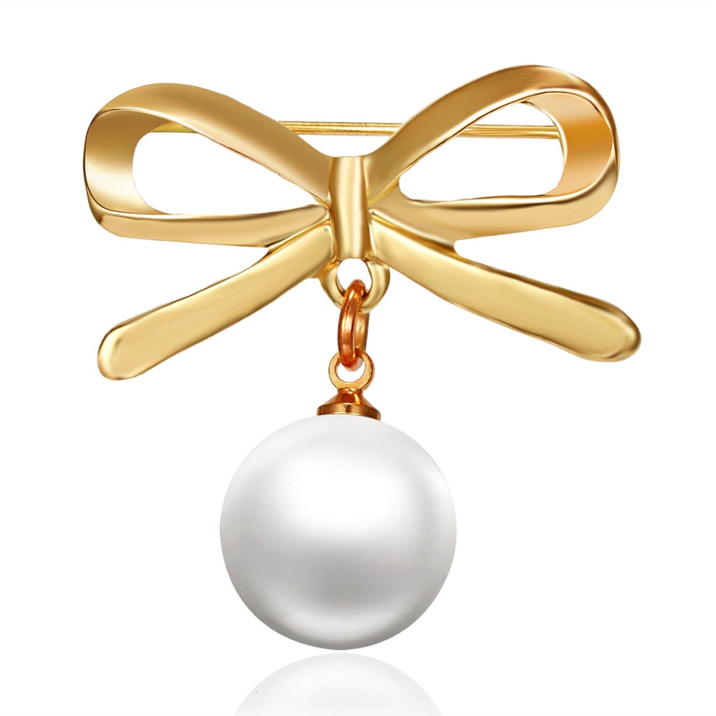 เข็มกลัดมุกพร้อมหมุดนิรภัยออกแบบโบว์สําหรับผู้หญิงแฟชั่นอุปกรณ์เสริมที่สง่างาม - รูปที่ 7