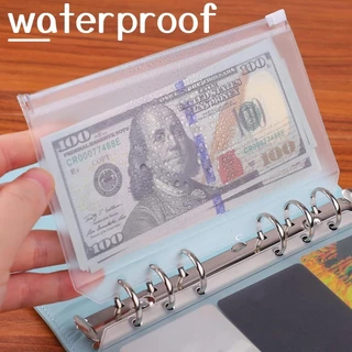 แฟ้ม LR A4 และขนาดยาว Organizer, A6/A5 PP Binder ฝาครอบใส 6 หลุมหลวมสําหรับเครื่องเขียนเงินผู้ถือเอกสาร