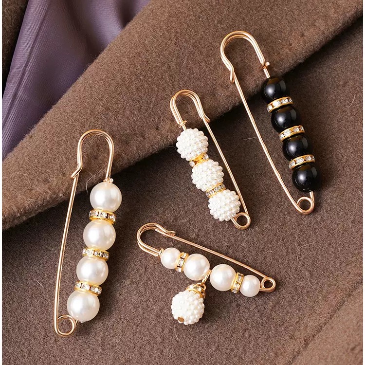 เข็มกลัดมุกพร้อมหมุดนิรภัยออกแบบโบว์สําหรับผู้หญิงแฟชั่นอุปกรณ์เสริมที่สง่างาม - รูปที่ 4