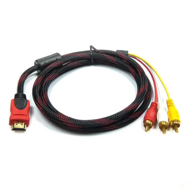 สาย HDMI-ใช้งานร่วมกับ 3RCA สาย 1.5 ม. เป็นสาย AV HD ชายกับชาย