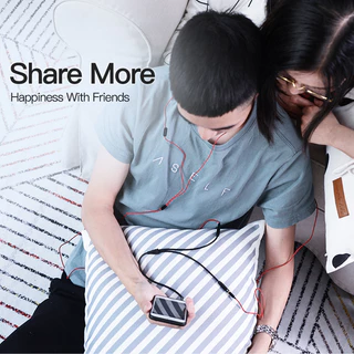 Vention อะแดปเตอร์แยกสายหูฟัง 3.5 มม. ขั้วต่อหูฟัง 2 รูสําหรับ IPhone / PS4 / สวิตช์