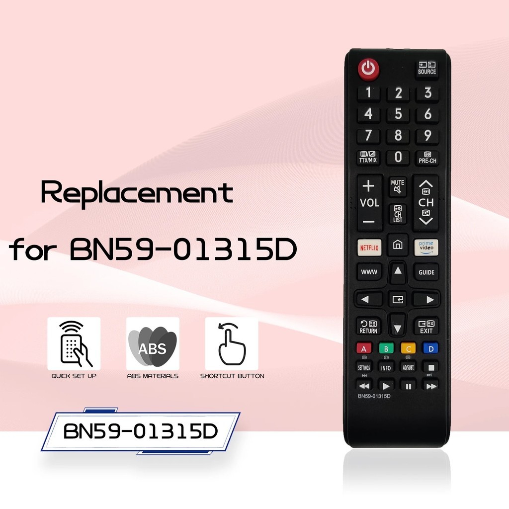 รีโมทสากลสําหรับทีวี BN5901315D/AA59-00607A การควบคุม LED อัจฉริยะ IR สําหรับ Samsung UA50RU7100XXY