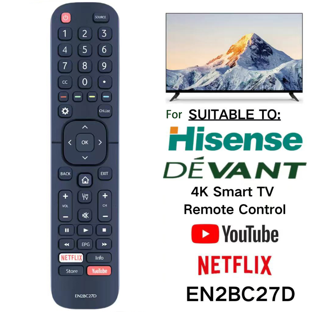 รีโมทสากลสําหรับทีวี Hisense DEVANT LCD EN2BC27D/32LTV900/55LTV800/32STV101/55LTV800V2