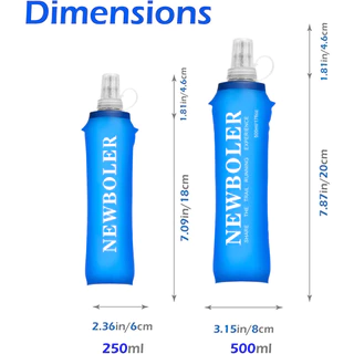Newboler กระติกน้ํานุ่มพับได้ Bpa-Free 250Ml 500Ml Hydration Pack สําหรับเดินป่าขี่จักรยาน