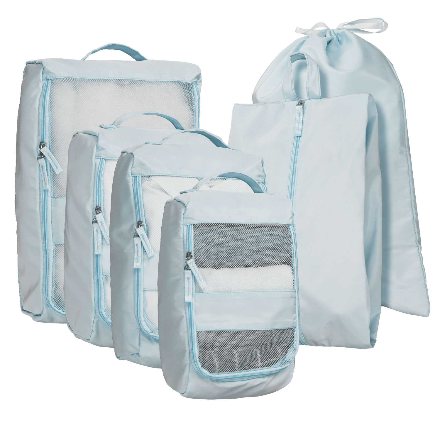 6 ชิ้น Travel Packing Organizer สําหรับเสื้อผ้าและชุดชั้นใน,กระเป๋าเดินทาง