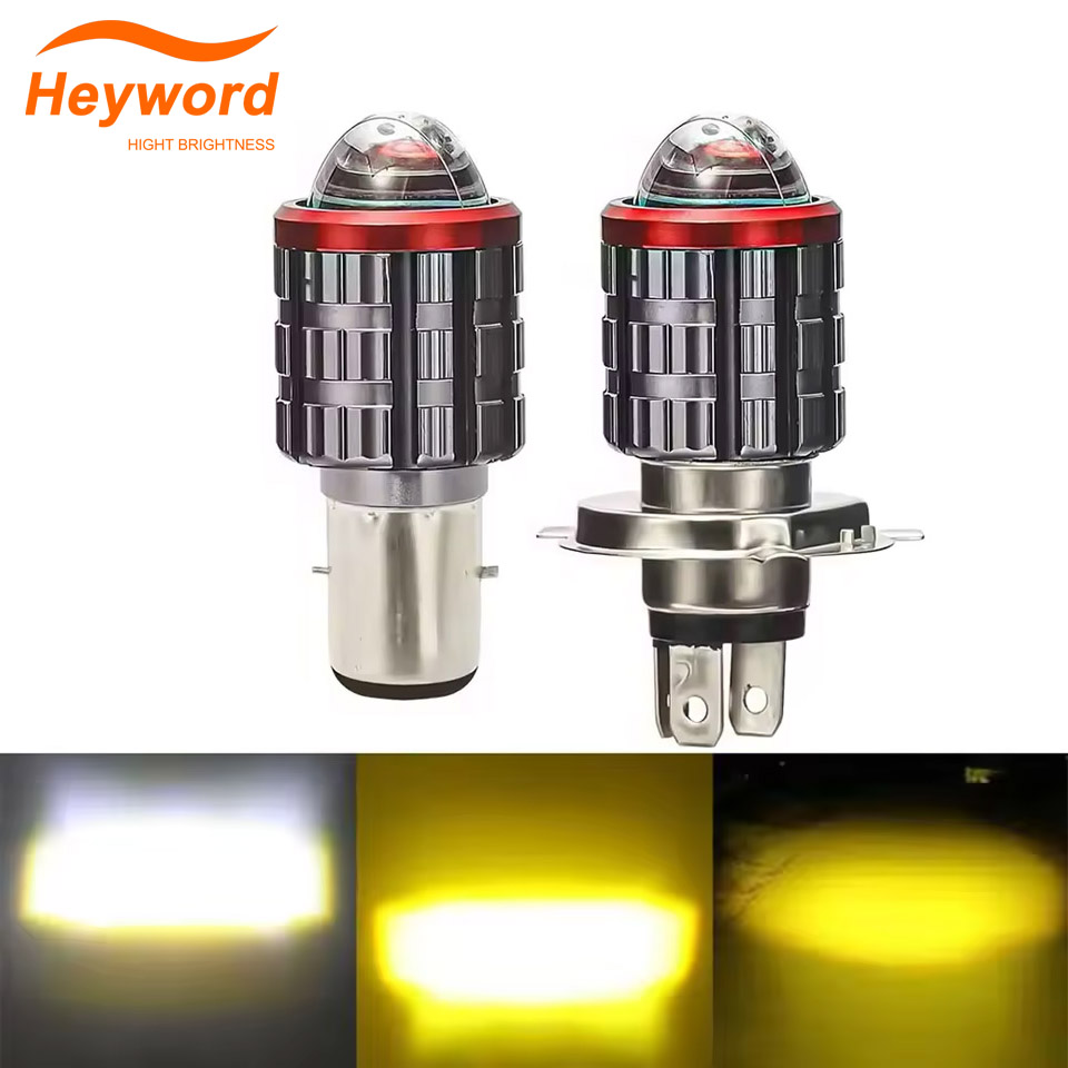 คําค้น: 1pc ไฟหน้ามอเตอร์ไซค์ 8-80V 2 สี H4/H6 BA20D3570LED หลอดไฟมอเตอร์ไซค์ไฟสูง/ต่ํา