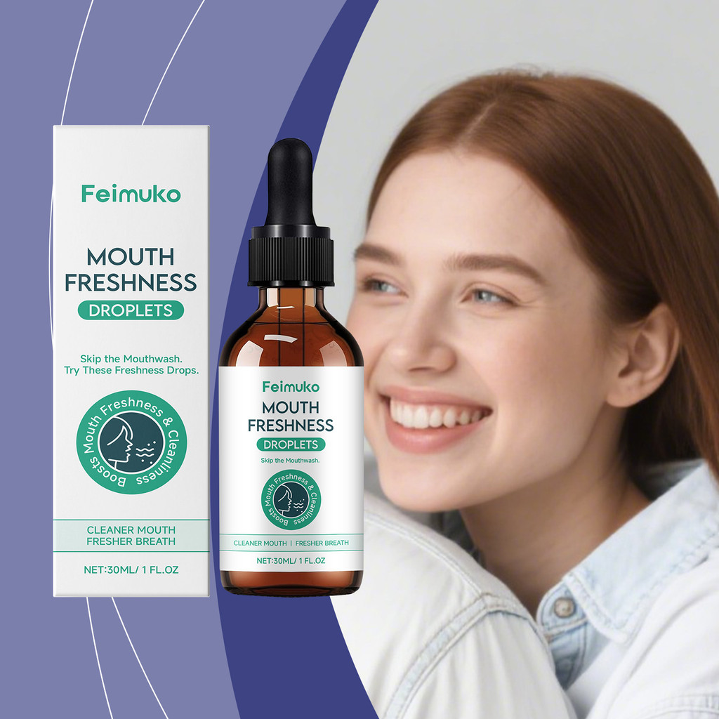 Fresh Breath Drops 30มล. - สูตรเมนทอลและโซเดียมแซคคาริน, ช่วยให้ปากสบาย, ดูแลช่องปากรอบด้าน, เวอร์ชั
