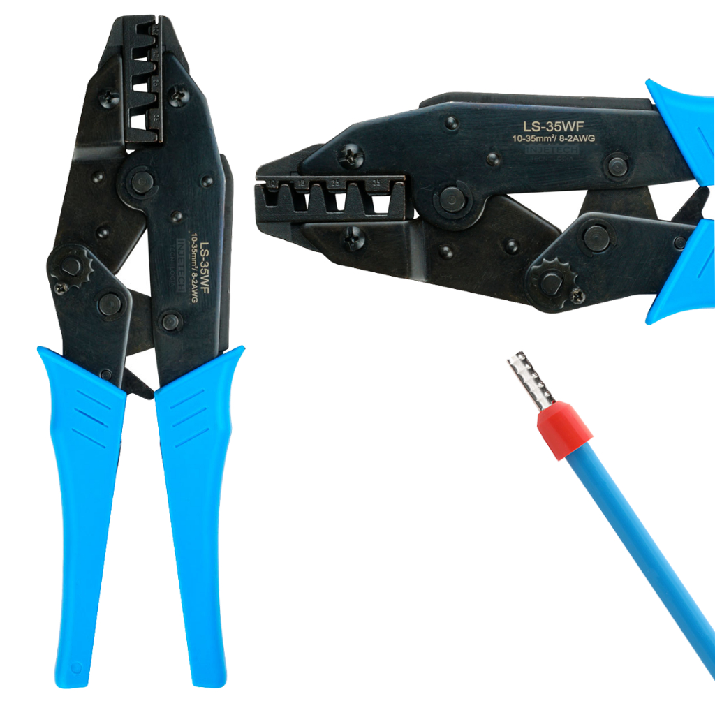 One ชุดยุโรปสไตล์ Tubular Terminal Crimping คีม LS-35WF เย็นกด Pin Terminal เครื่องมือสําหรับ 10-35m
