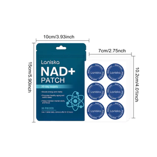 แผ่นแปะดูแลผิวกาย 30 แผ่น - สูตรบํารุงด้วย NAD+, NMN, เรสเวอราทรอล, วิตามินซี, ไบโอติน และออลานโทอิน สําหรับการดูแลผิวประจําวัน, รุ่นใหม่