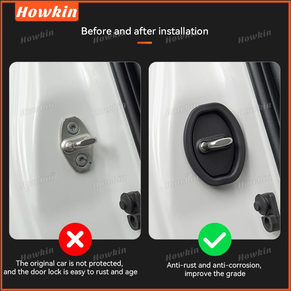 ฝาครอบกันกระแทกซิลิโคนล็อคประตูรถยนต์ 4 ชิ้น สําหรับ Isuzu - รูปที่ 3