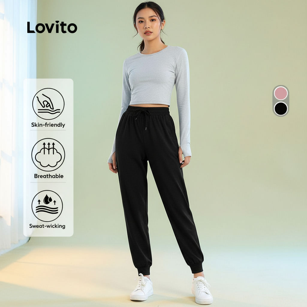 Lovito กางเกงกีฬา รุ่น LNA129022