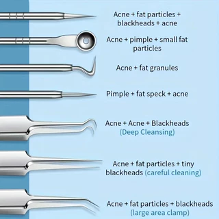 ชุดกําจัดสิวหัวดําสแตนเลส 3 5 ชุด Pimple Popper มืออาชีพ 8 ชิ้นสําหรับการสกัดหลุมสิว