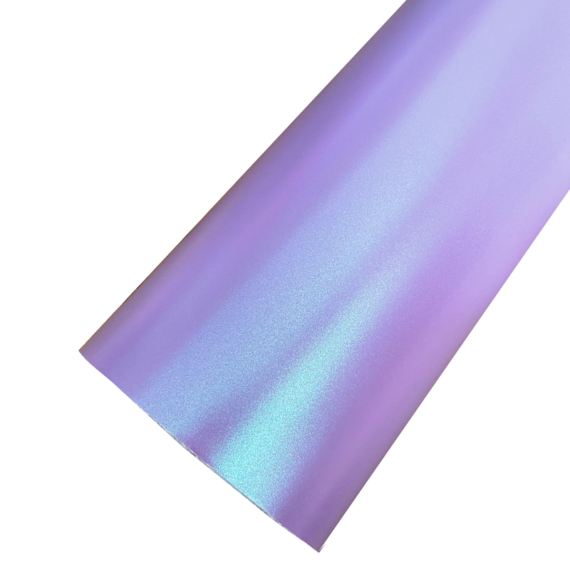 Matte Satin Flip Glacier Lavender Blue Vinyl Wrap Chameleon