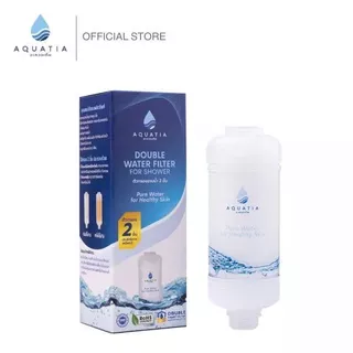 Aquatia กรองน้ำฝักบัว 2 ชั้น ลดสิว กรองคลอรีน สะอาดกว่า (อะควอเทีย ฟิลเตอร์กรองน้ำ ที่กรองน้ำประปา)
