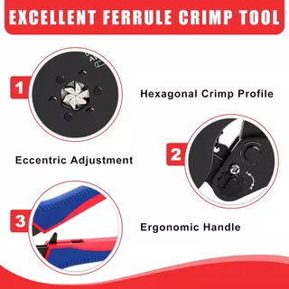 One PC หกเหลี่ยม Ferrule Crimping Tool HSC8 16-6 สําหรับ 28-5 AWG / 0.5-16mm2 สายแขนปลาย