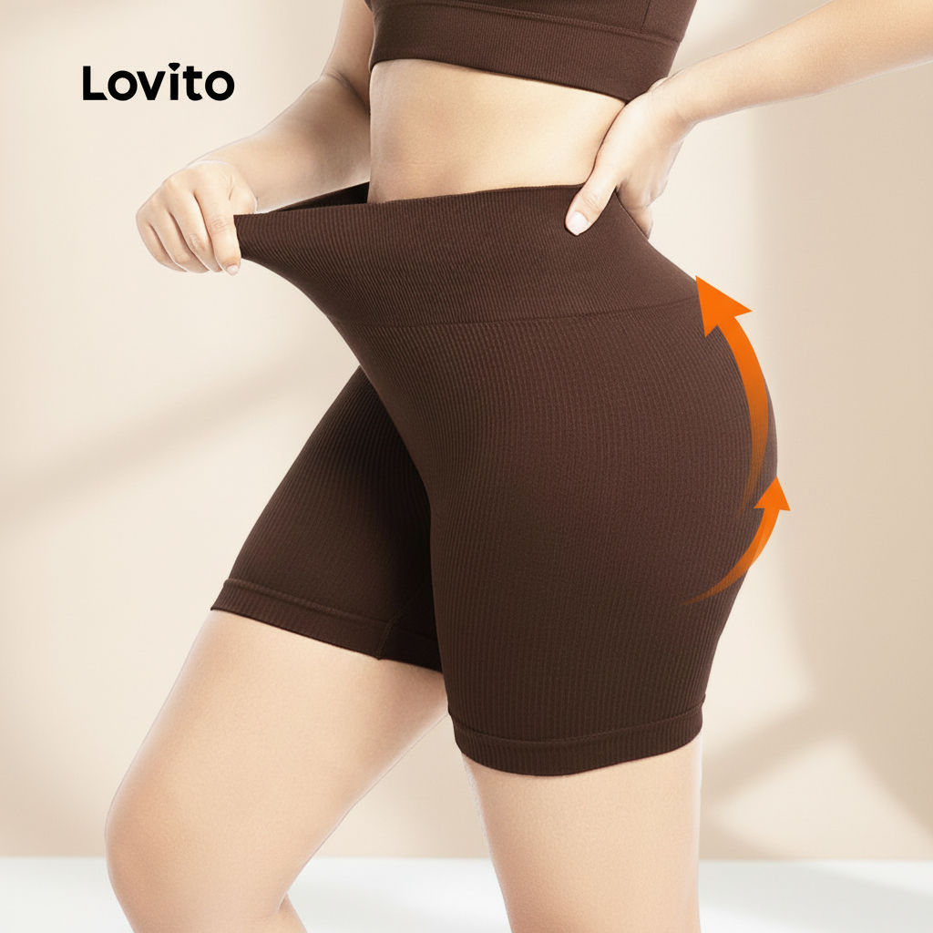 Lovito กางเกงขาสั้นกีฬา LNA133046