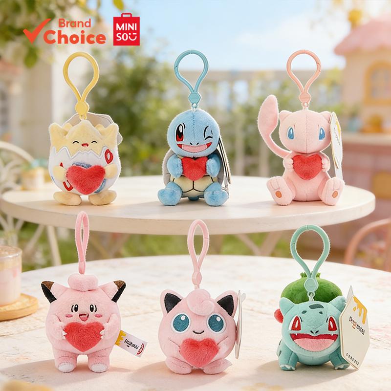 MINISO  ชุดพวงกุญแจตุ๊กตาโปเกมอนดรีมโวจ ขนาดน่ารัก 11ซม. × 7ซม. × 7ซม. นุ่มน่ากอด ตัวละครหลากหลาย