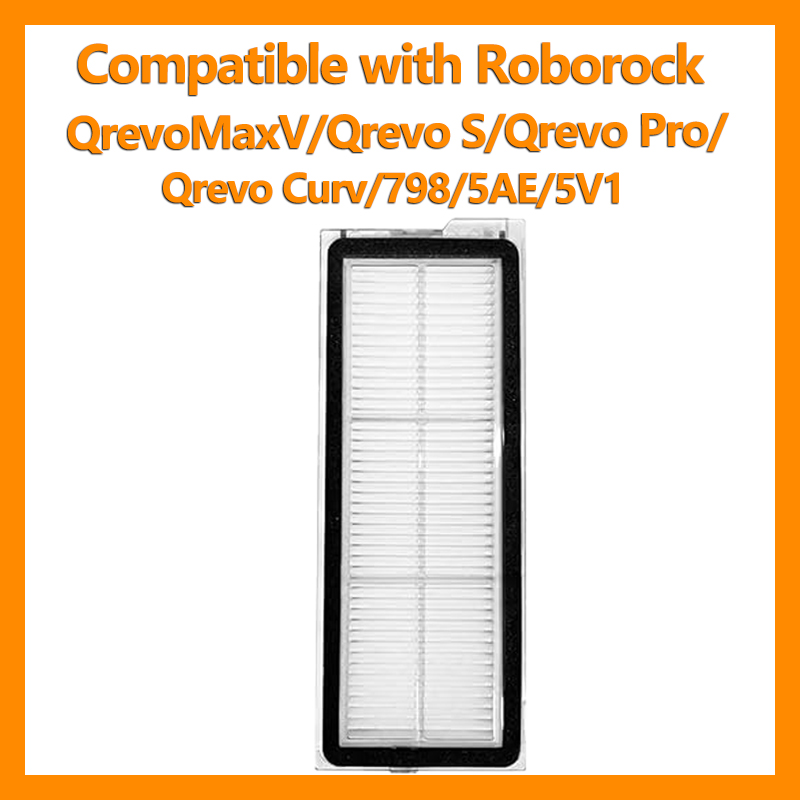 แผ่นกรองฝุ่นสํารอง สําหรับเครื่องดูดฝุ่น Roborock Qrevo MaxV S Pro Curv 798 5AE 5V1