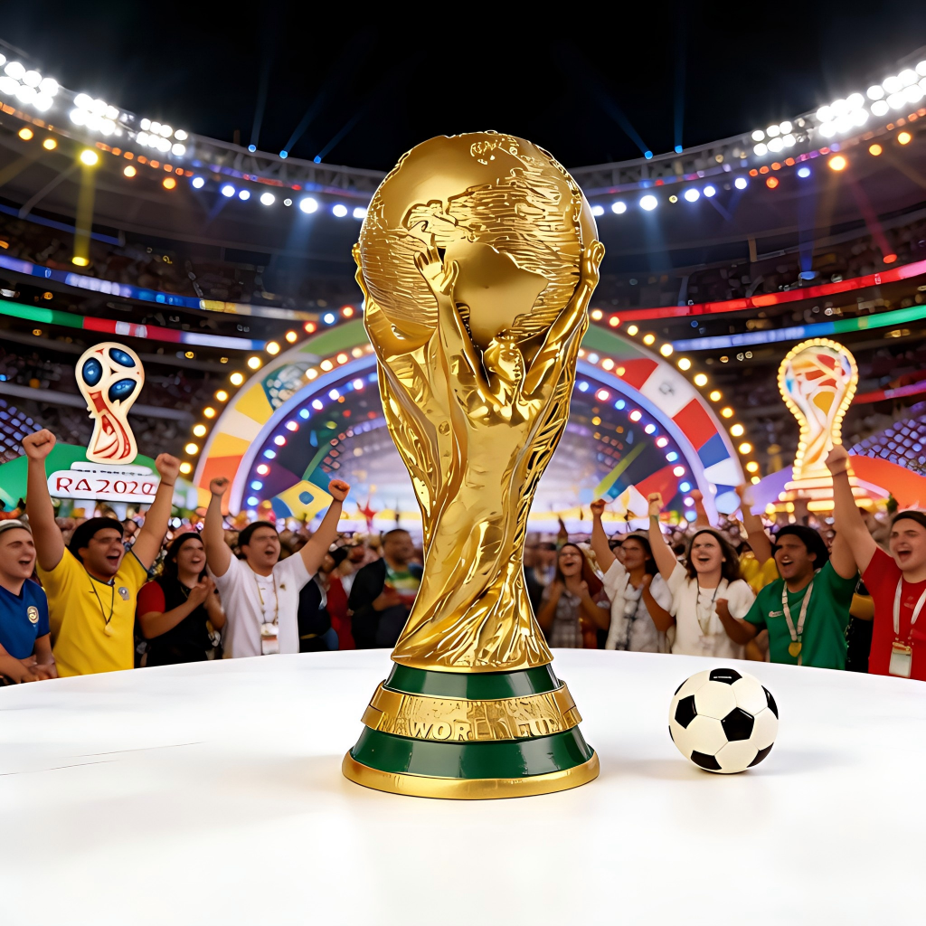 พรีเมี่ยม 2026 FIFA World Cup Trophy Replica, L-Size Life Size Footballship Sculpture, Handcrafted Resin Luxury Collectible, ขายร้อน