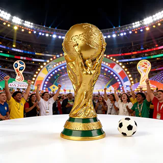 ถ้วยรางวัลจําลองขนาดจริง 36 ซม. ปี 2026 FIFA World Cup, ได้รับลิขสิทธิ์อย่างเป็นทางการ เหมาะสําหรับตั้งโชว์และสะสมของเกี่ยวกับฟุตบอล