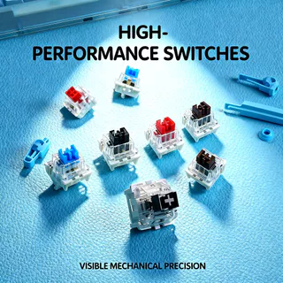 สวิตช์คีย์บอร์ดแบบกลไก Linear Tactile สวิตช์เงียบ 110 ชิ้น 2 พินหล่อลื่นด้วยตนเองเกมที่กําหนดเอง DIY Modding สีฟ้าสีดําสีน้ําตาลสีแดง