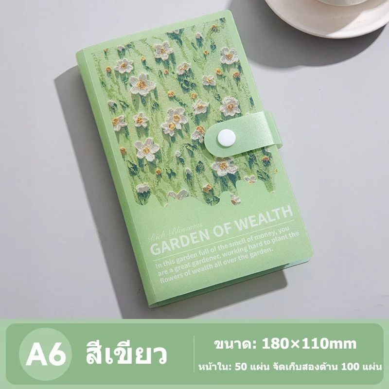 สมุดเก็บธนบัตร สมุดเงิน กระปุกออมสิน แบบแฟ้ม A6 สำหรับใส่เงินสดและบิล