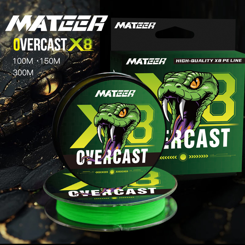 สายถัก X8 PE หลายเส้น 100/150/300 เมตร รับแรง 15-50 ปอนด์ ใช้เป็นเชือกได้
