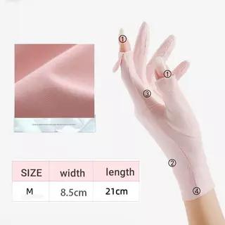 ฤดูร้อนผ้าไหมน้ําแข็งถุงมือป้องกันรังสียูวีสีดําแฟชั่น ไม่จํากัดเพศ น้ําหนักเบาระบายอากาศสําหรับขี่จักรยานกลางแจ้ง
