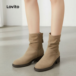 Lovito รองเท้าบูทลําลองผู้หญิง สไตล์คลาสสิก ใช้งานได้หลายโอก…