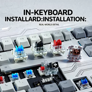 สวิตช์คีย์บอร์ดแบบกลไก Linear Tactile สวิตช์เงียบ 110 ชิ้น 2 พินหล่อลื่นด้วยตนเองเกมที่กําหนดเอง DIY Modding สีฟ้าสีดําสีน้ําตาลสีแดง