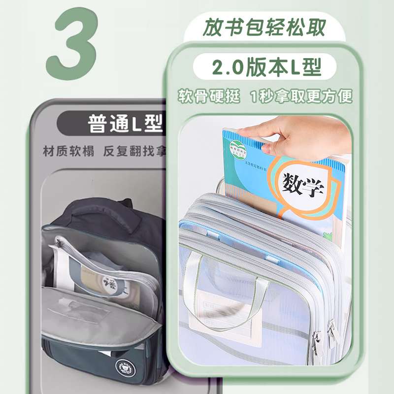 A4 L TYPE MESH FILE BAG WITH ZIPPER 1 PC
